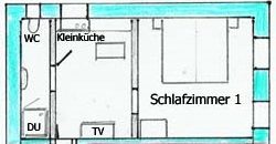 Grundriss des Appartements